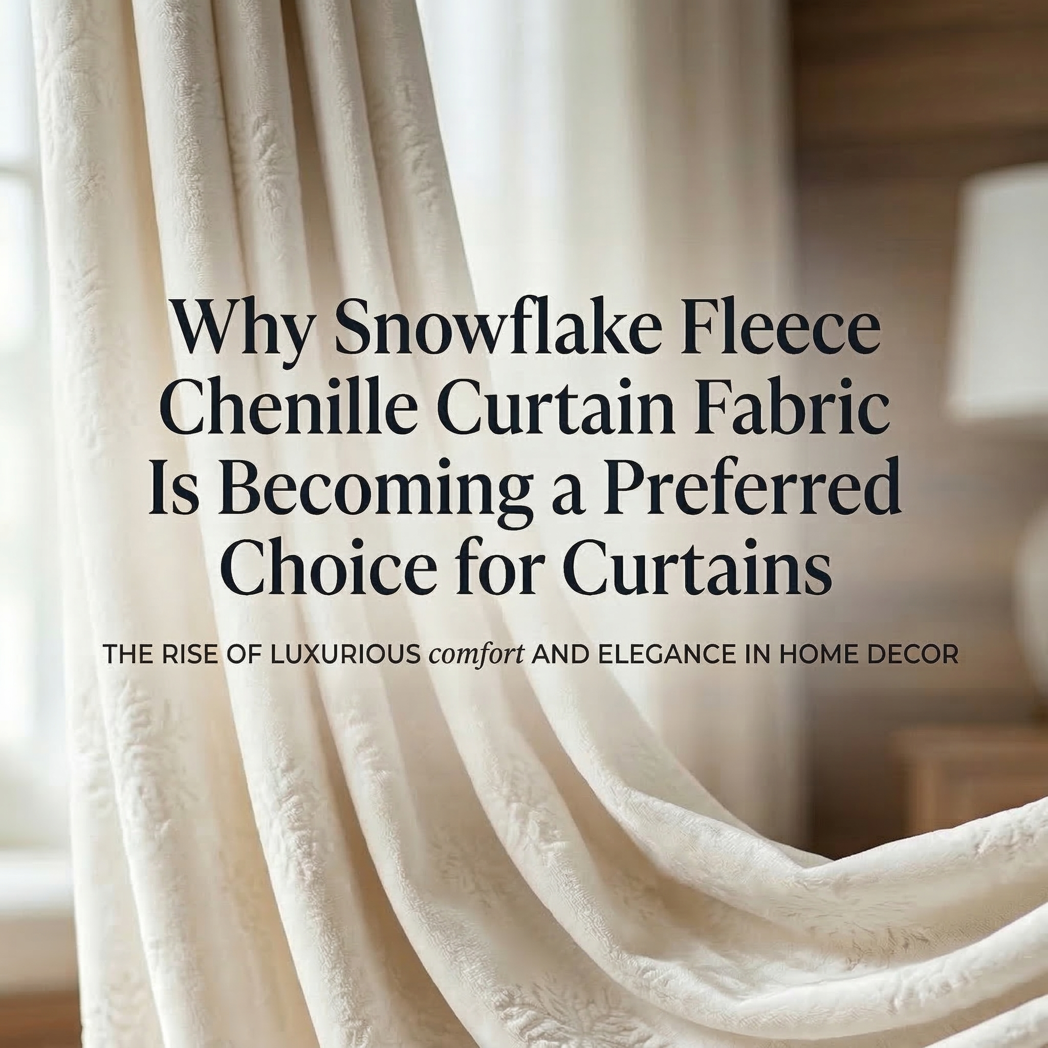 Por qué la tela para cortinas de chenilla polar con copos de nieve se está convirtiendo en la opción preferida para cortinas