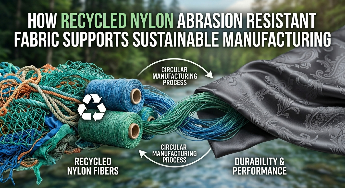 Cómo la tela de nailon reciclado resistente a la abrasión respalda la fabricación sostenible