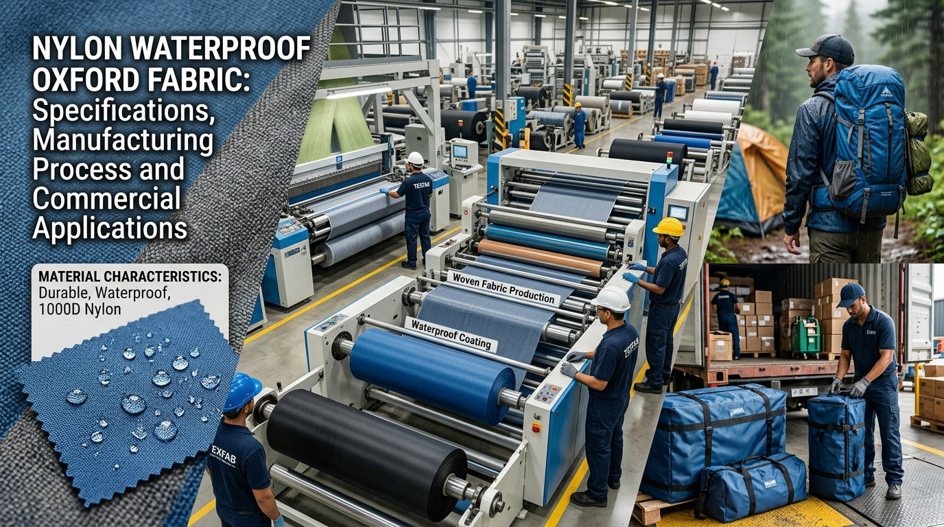 Tela Oxford impermeable de nailon: especificaciones, proceso de fabricación y aplicaciones comerciales