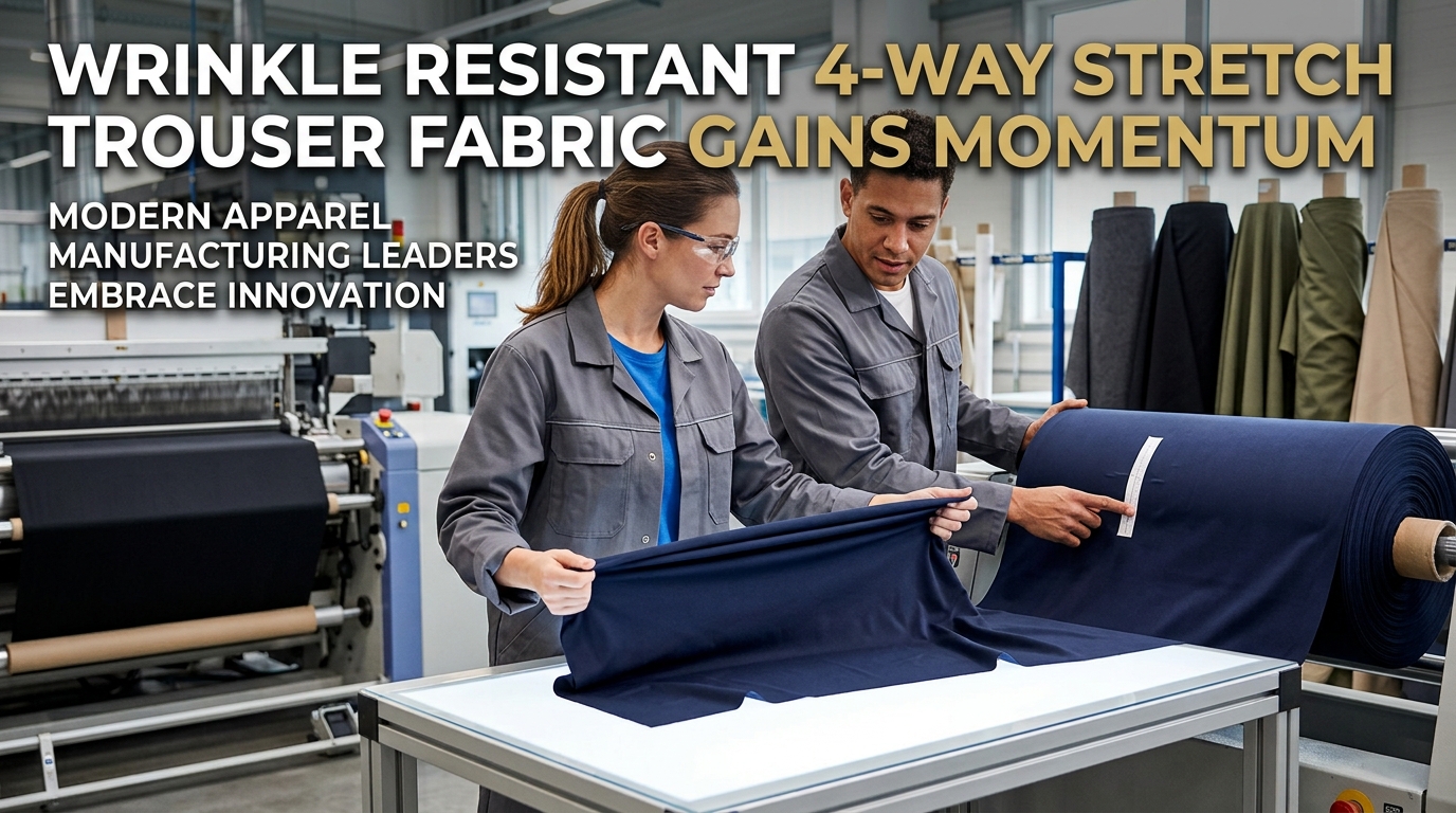 La tela para pantalones elástica en 4 direcciones resistente a las arrugas gana impulso en la fabricación de prendas de vestir modernas
