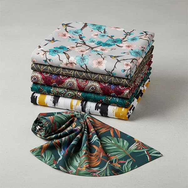 Tela de forro estampada de viscosa de poliéster Tela de forro estampada de viscosa de poliéster