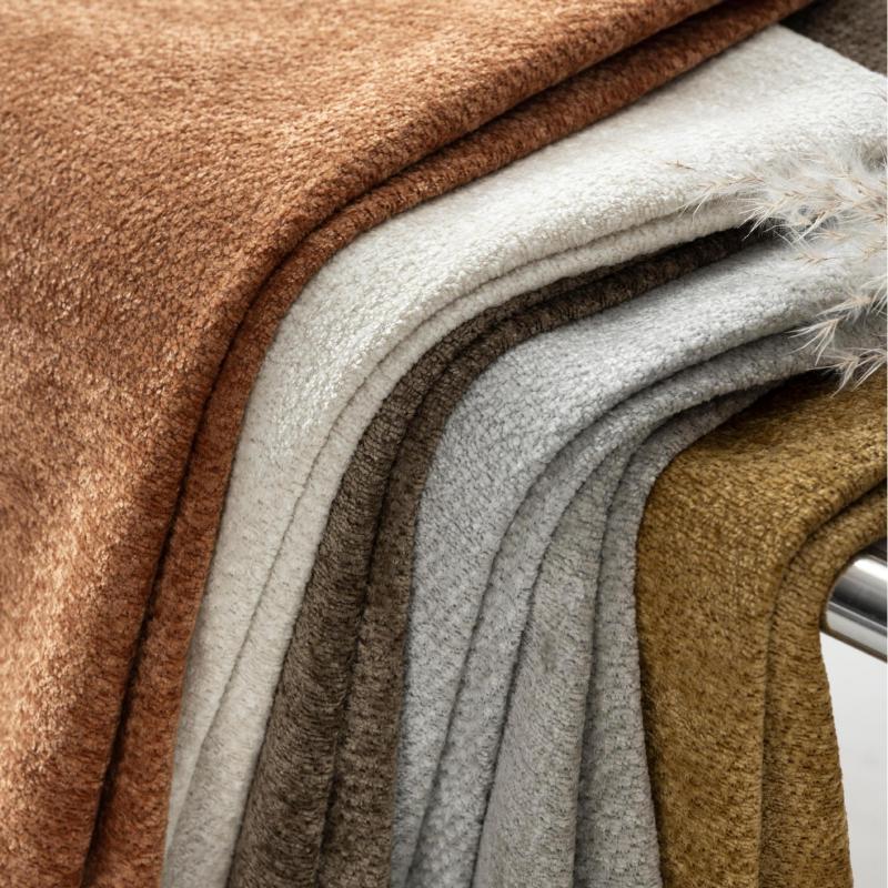 Tela de cortina de chenilla de forro polar con copos de nieve