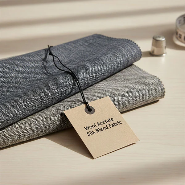 Tela de mezcla de seda y acetato de lana